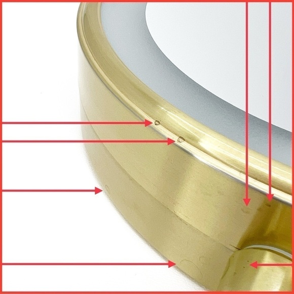 Kimball & Young Magnifying LED Lighted Makeup Mirror Brushed Brass Hardwired - Picture 13 of 16